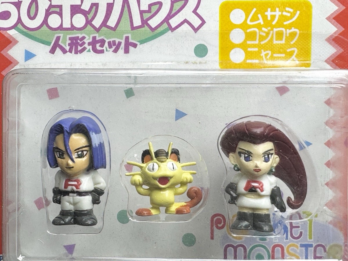 Pokemon Chibi Poke House TOMY Mini Figures Jessie James Meowth NIB