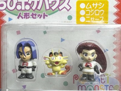 Pokemon Chibi Poke House TOMY Mini Figures Jessie James Meowth NIB