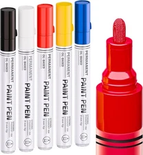 Oil-Based Permanent Paint Markers Multicolor 5 Pcs