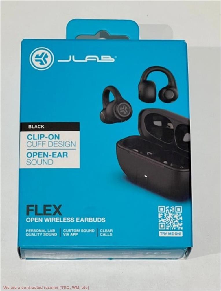 JLAB Flex Open-Ear Wireless Bluetooth Earbuds in Black-image