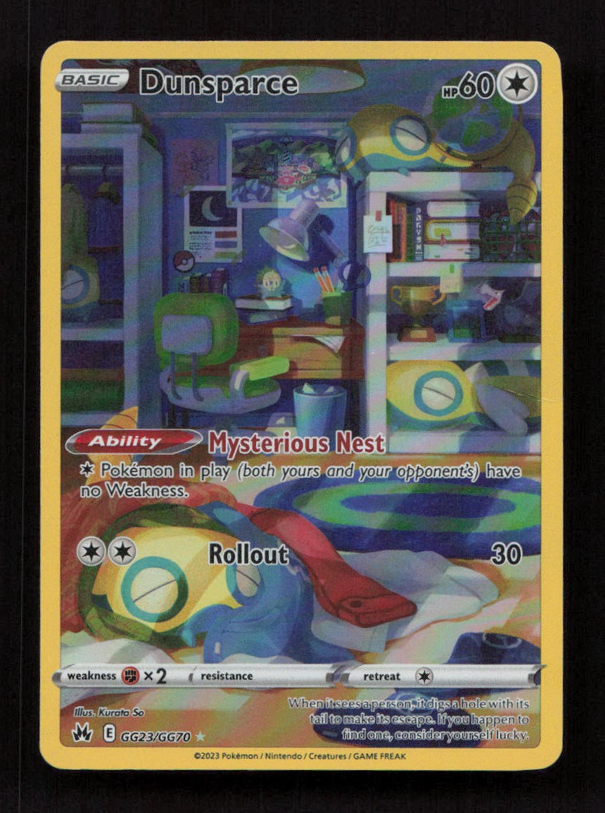 Dunsparce GG23/GG70 Holo Crown Zenith Galarian Gallery Pokemon HP B54-30