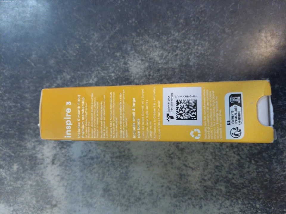 Fitbit Inspire 3 Health Fitness Tracker Yellow Brand New - Factory Sealed! - Image 2 of 4