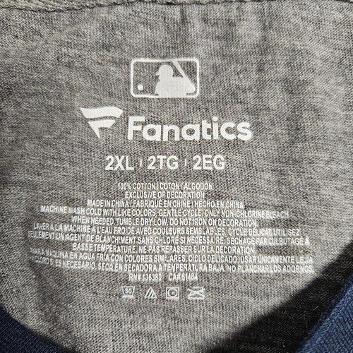 Neu mit Etikett Fanatics Cleveland Guardians langärmliges Henley klassisch gestreiftes T-Shirt 2X - Bild 6 von 8