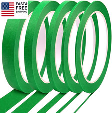5 Rolls Pinstripe Tape - Masking Tape 1/16", 1/8", 1/4", 1/2", 3/4" - Thin Paint