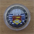 USS New Jersey BB-62 U.S. Navy Challenge Coin 19 Battle Stars Militaria — photo 1