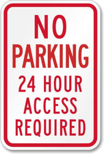 No Parking Sign Aluminum Weatherproof 8x12 Outdoor Metal Business Sign