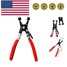 Professional Hose Clamp Pliers Repair Tool Swivel Flat Band for Removal and I...