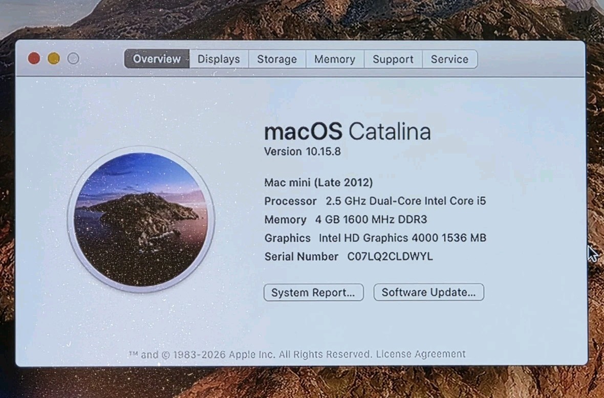 Apple Mac Mini (500GB HDD, Intel Core i5, ) 2.50 GHz, 4GB RAM
