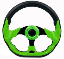 Universal Green Golf Cart Steering Wheel for EZGO RXV TXT, Club Car DS and Clu