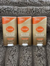 3 Lume VANILLA BLISS Whole Body Deodorant Smooth Solid 2.6 oz 72Hr Aluminum Free