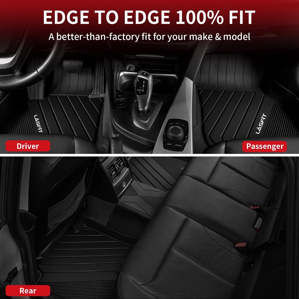 Floor Mats for BMW X1 2023-2026 Custom TPE All Weather 1st & 2nd Row & Cargo Mat Foto 2 de 4