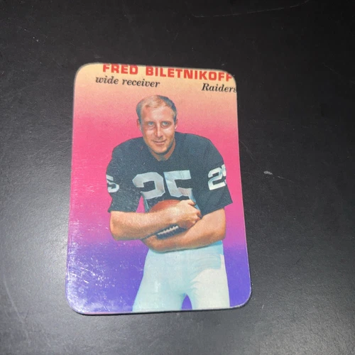 🔥1970 Topps Glossy #32 Fred Biletnikoff Oakland Raiders Football Card 🔥1119