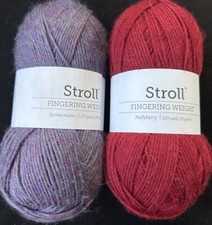 Lot of 2: 75 fine superwash merino wool Knitpicks Stroll fingering weight yarn