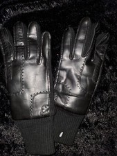 Vintage Women's Avon Novahide Gloves One Size ladies Color Black