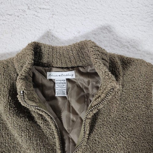Colorado Clothing Vest Womens XL Green Sherpa Pockets Granola Girl Hiking Cabin - Picture 4 of 7