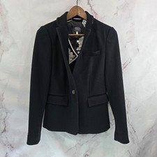 Joules Blazer Womens Small Us 6 Uk 10 Black One Button Sierra Stretch Fitted