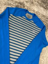 Patagonia Capilene 3 Mid Weight Base Layer Men’s Medium Blue Striped Long Sleeve