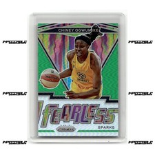 2021 Panini Prizm WNBA - Fearless Chiney Ogwumike #3 Green Prizm SP