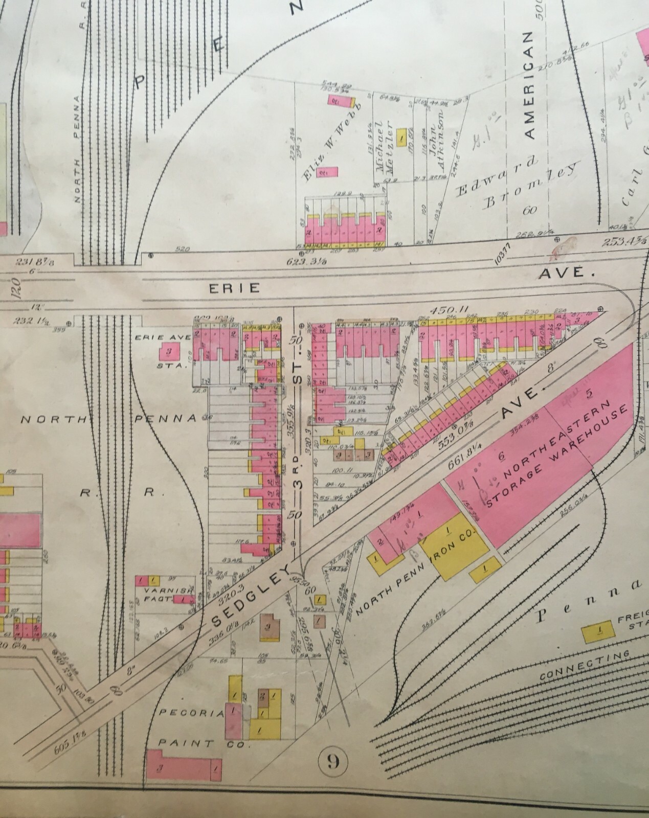 1906 FELTONVILLE PHILADELPHIA PA NEW CATHEDRAL CEMETERY LAWRENCE ST