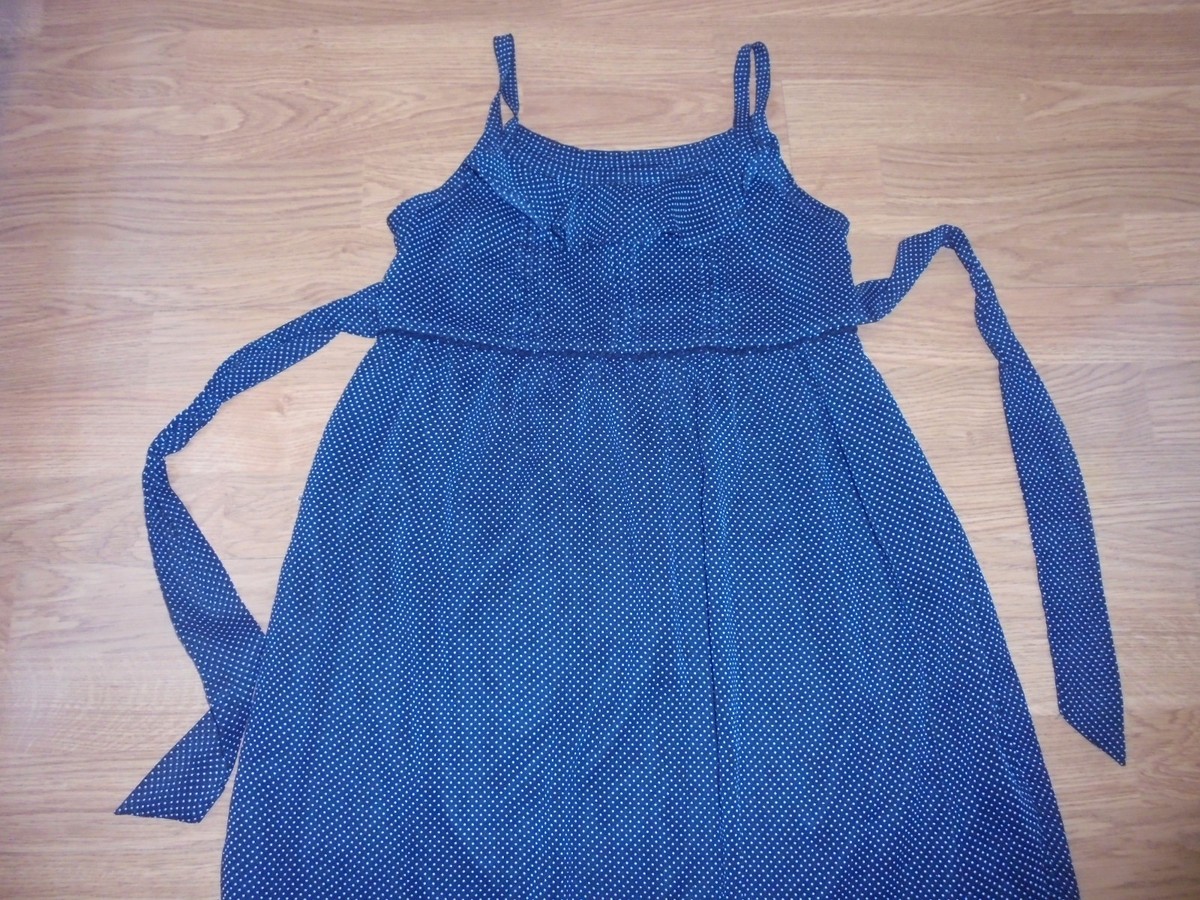 Robe Fille à Pois Noirs Et Blancs Cherokee Taille 12 - À Volants, Doublée, Occasion Très Bon état