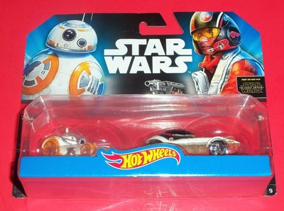 HOT WHEELS STAR WARS - CARS VEHICLES  2-PACK - NEW - BB-8 & POE DAMERON #9