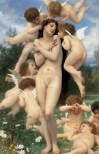 Return of Spring (1886), William-Adolphe Bouguereau *Art Postcard*