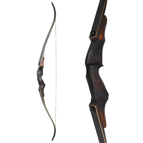 25-60lbs Recurve Bow 60" Takedown Hunting Bow Archery Target Shoot BLACK HUNTER - Picture 3 of 19