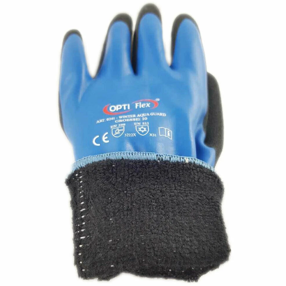Arbeitshandschuhe Winter Handschuhe Wasserdicht Thermo Latex Handschuh gefüttert - Bild 4 von 4