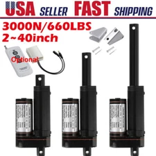 3000N 12V Linear Actuator Motor Heavy Duty Long Stroke 2"~40" 660lbs Waterproof
