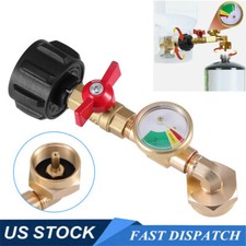 1Lb To 20Lb Tank Propane Refill Adapter With Gauge And ON-Off Control Valve New
