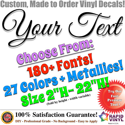 Custom Vinyl Letters for Business Signs Truck Trailer Boat Car Van Building Sign