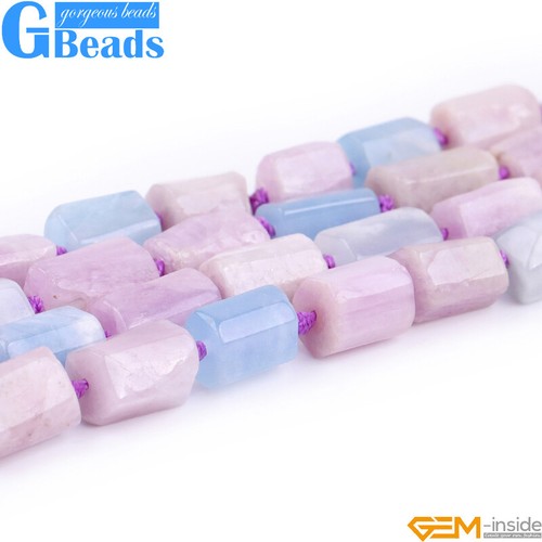 Natural Assorted Gemstone Faceted Tube Column Beads for Jewelry Making 8x12mm - Picture 117 of 192