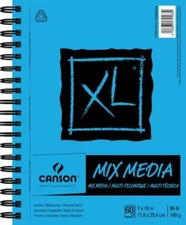 Canson XL Spiral Multi-Media Paper Pad 7"X10"-60 Sheets
