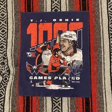 Washington Capitals TJ Oshie 1000 Games Rally Towel 2024 - New! In hand! SGA!