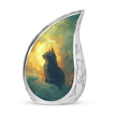 Celestial Serenity Cat Urn - Small Urn For Human Ashes - Urn For Ashes