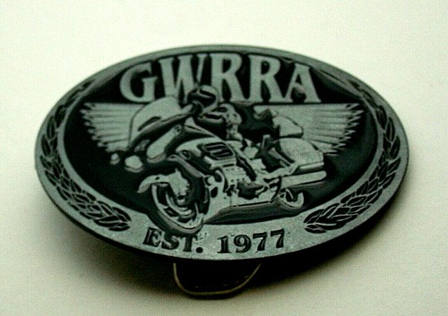 Honda Gold Wing GWRRA Est. 1977 2.75" Enamel Motorcycle Belt Buckle NOS New - Picture 4 of 4