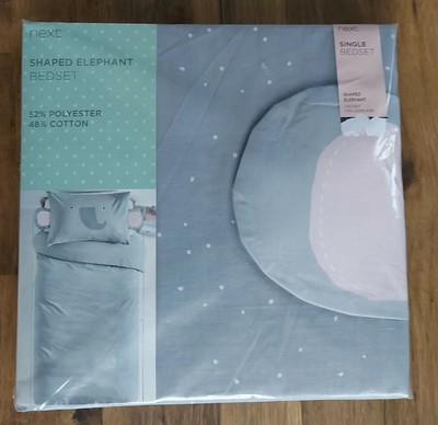 Next Kinder Elefantenmuster Bettbezug + Kissenbezug Bettwäsche-Größe Single