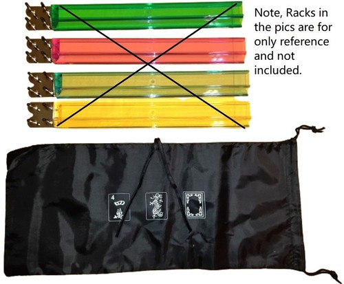Mahjong Racks & Pushers Bag Mahj Mah jong Carry Empty String Bag for Combo Racks - Picture 3 of 4