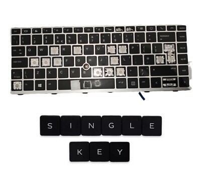 Einzeltaste für HP EliteBook 840 UK Tastatur - 1 Taste + Scharniere + Gummischale