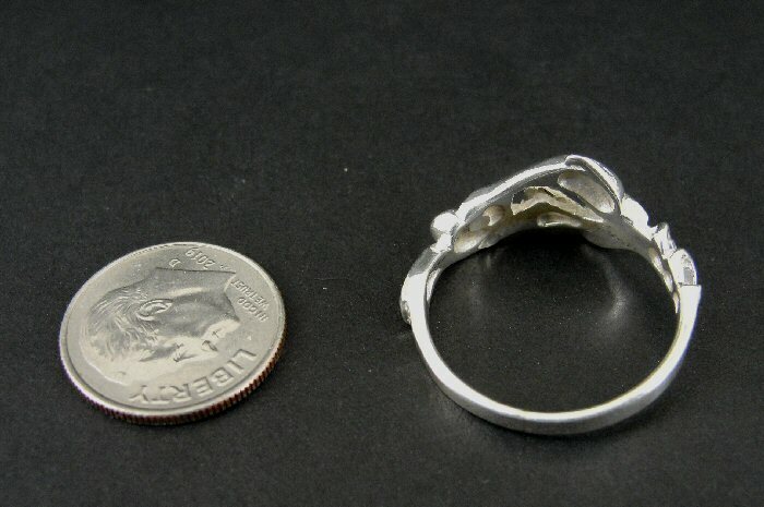 Ring Silver Dolphin Jumping in Waves Sterling Sil… - image 4
