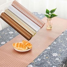 Satin Metallic Table Runners - Non Slip Rubber Heavy Weight Shock Heat Resistant