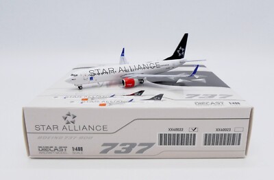 B737-800 SAS ''STAR ALLIANCE'' REG: LN-RRE Mit Antenne - JC WINGS JC40022 1/400