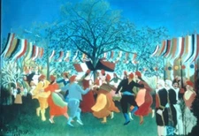 Henri Rousseau "Centenaire Independence" Naive Art Post-impressionism 35mm Slide