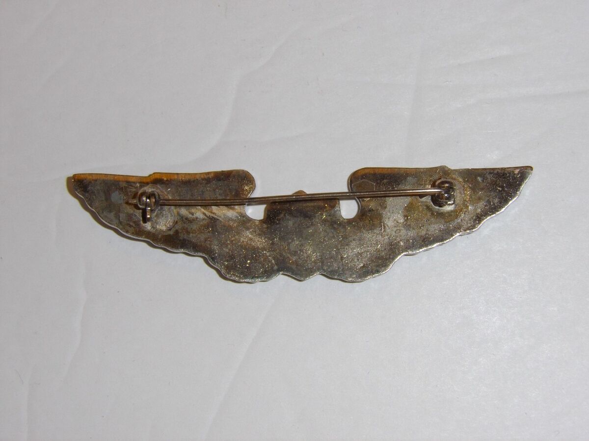 b9743 WW2 US Army Air Force USAAF Glider Pilot Wing Silver b9743 WW2 US Army Air Force USAAF Glider Pilot Wing Silver