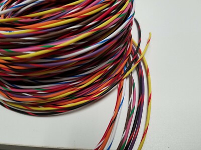 18 AWG TXL HIGH TEMP AUTOMOTIVE POWER WIRE 8 COLORS STRIPED 25 FT EA 200' LOT B