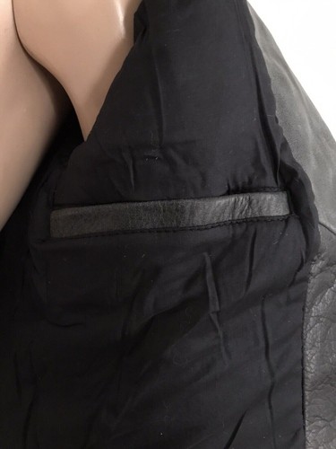 TOPSHOP UNIQUE RARE GREY LEATHER MOTO BIKER JACKET S/M UK 8-14 EU 36-42 NEW £350 - Picture 12 of 12