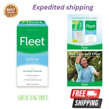Fleet Laxative Saline Enema for Adult Constipation 4.5 fl oz 4 Bottles pack NEW