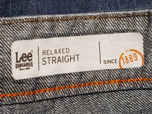 Lee Dungarees Jeans Boys Sz 14 Husky Medium Wash Denim Relaxed Straight vguc - Picture 7 of 15