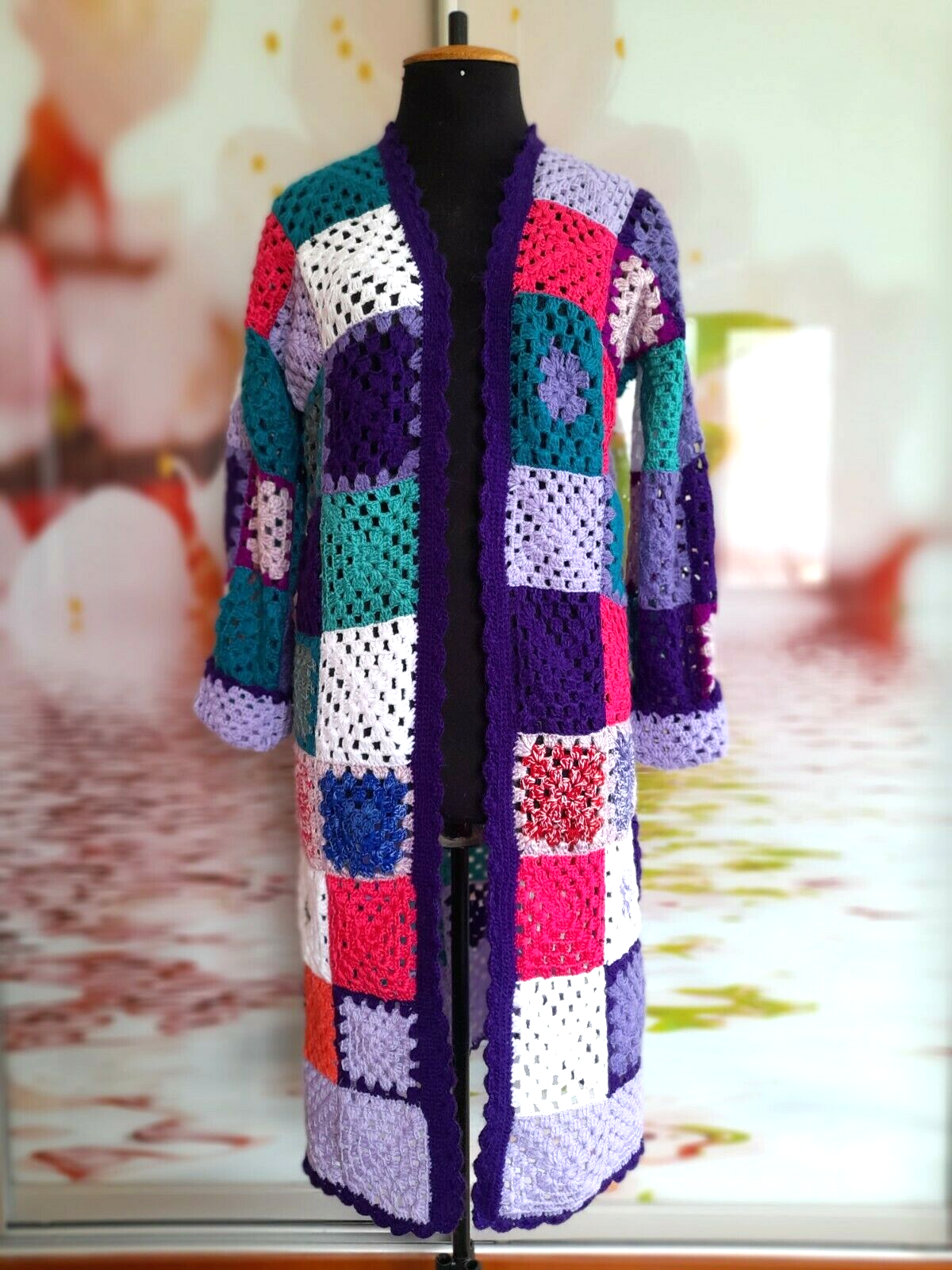 Patchwork jacket granny square cardigan 