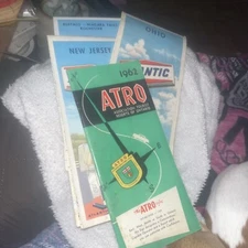 Vintage  Atlantic Company Road Map Ohio New Jersey, Atro Resorts 1962, Buffalo